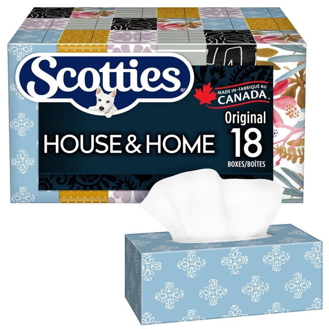 Scotties House & Home 2-Ply Value Pack Facial Tissues, 3670 g, 18 Count