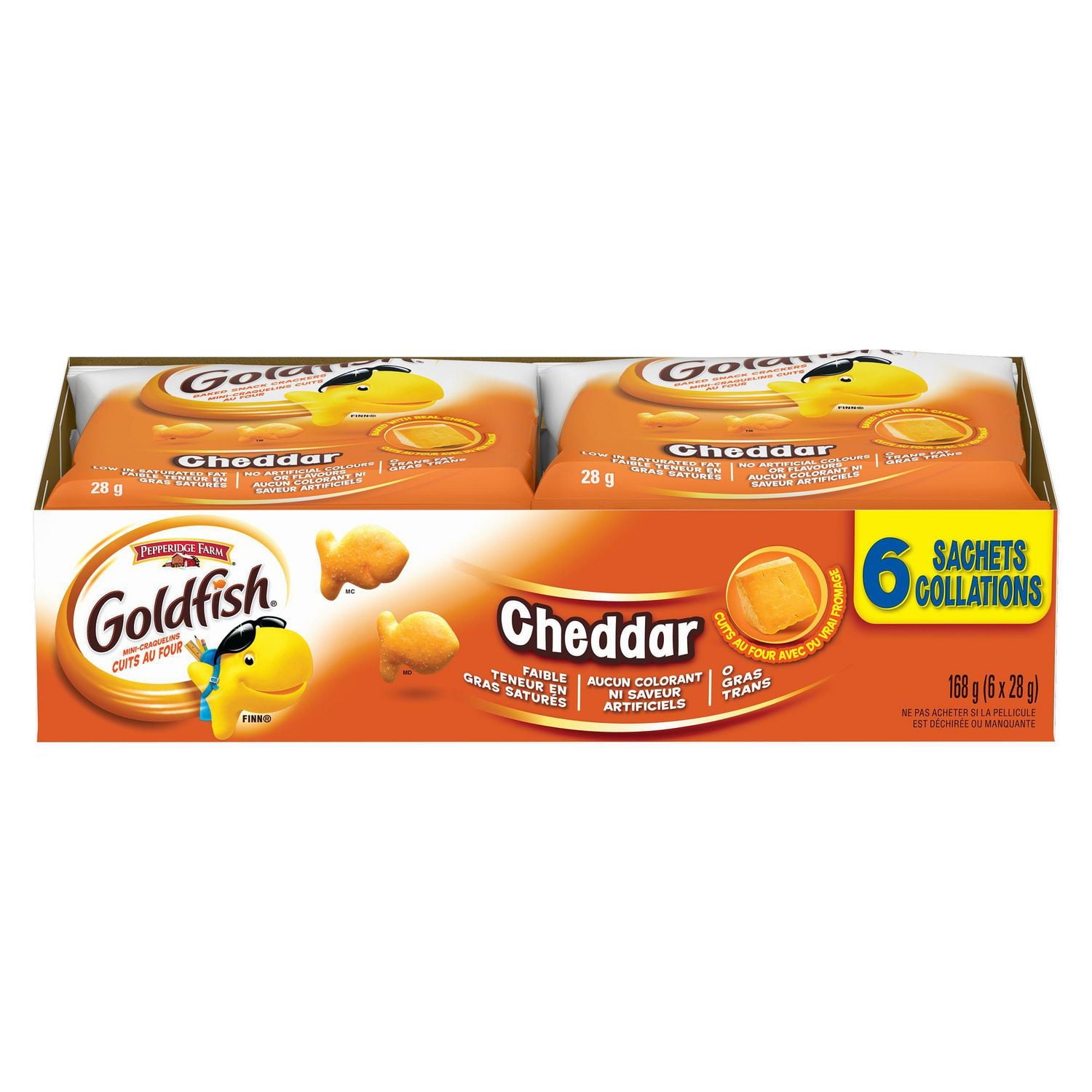 Goldfish Cheddar Crackers Snack Packs 168g