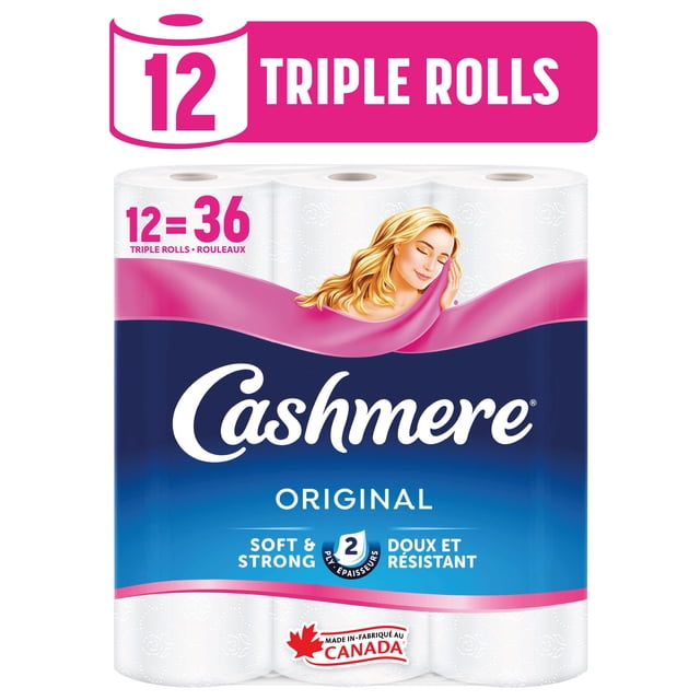 Cashmere 12 Triple Rolls Toilet Paper, 3600 g, 12 Count