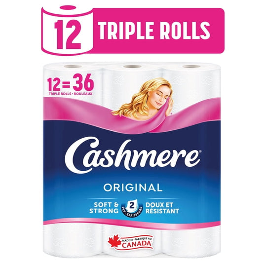 Cashmere 12 Triple Rolls Toilet Paper, 3600 g, 12 Count