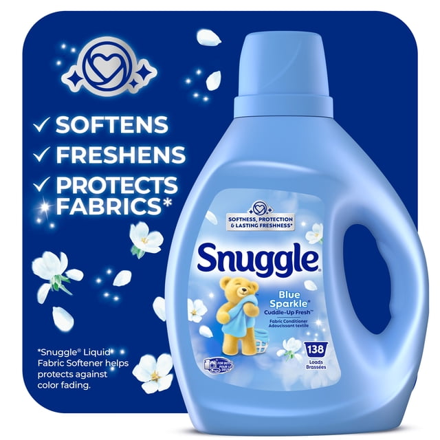 Snuggle Blue Sparkle Cuddle-Up Fresh Liquid Fabric Conditioner, 2770 g
