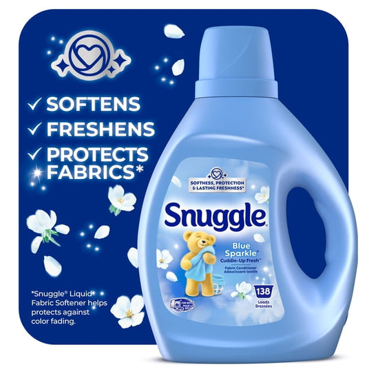 Snuggle Blue Sparkle Cuddle-Up Fresh Liquid Fabric Conditioner, 2770 g