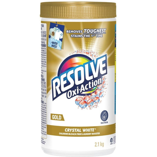 Resolve Gold Oxi-Action Crystal White In-Wash Value Size Stain Remover Powder, 2100 g