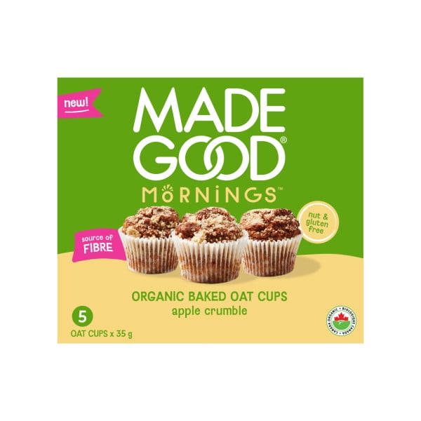 MadeGood Apple Crumble Baked Oat Cups Oat Cups, 175 g, 5 Count