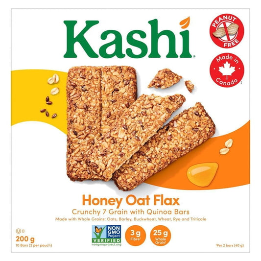 Kashi Seven Grain Honey Oat Flax with Quinoa Bars, 200 g, 10 Count