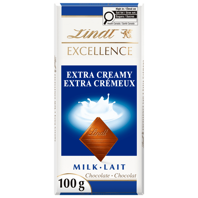 Lindt Excellence Extra Creamy Milk Chocolate Bar 100g