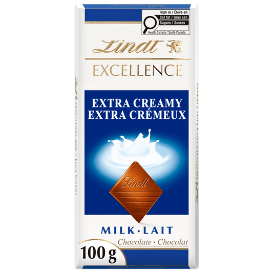Lindt Excellence Extra Creamy Milk Chocolate Bar 100g
