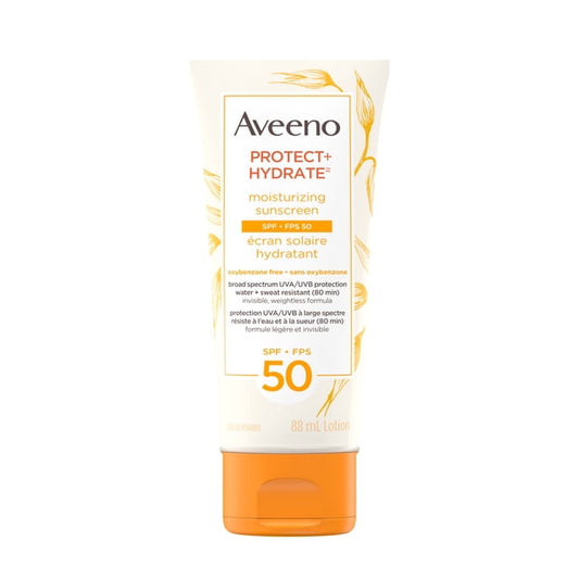 Aveeno Protect + Hydrate SPF 50 Sunscreen Lotion, 88 g