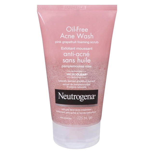 Neutrogena Oil-Free Acne Pink Grapefruit Small Scrub Face Wash, 125 g