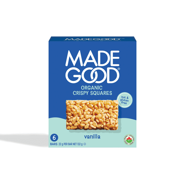 MadeGood Vanilla Crispy Squares Crispy Squares, 132 g, 6 Count