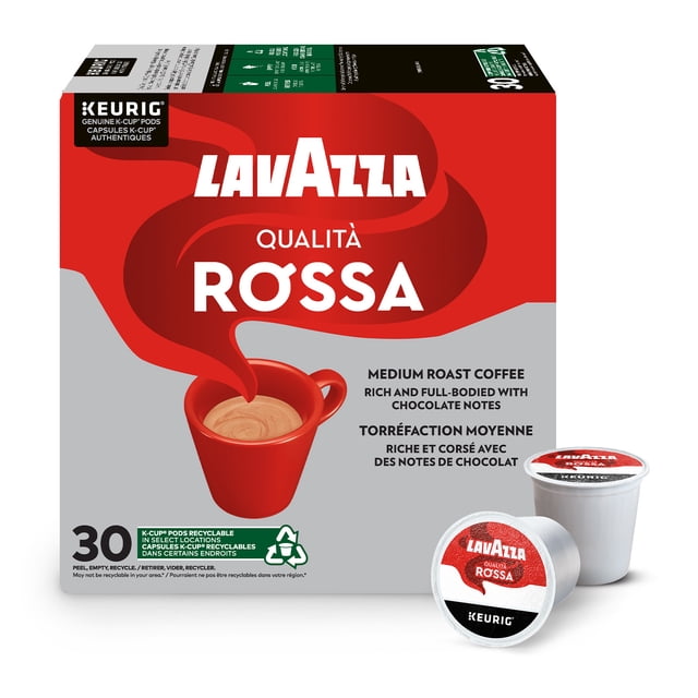 Lavazza Qualita Rossa K-Cup Coffee Pods 30 Count, 330 g, 30 Count