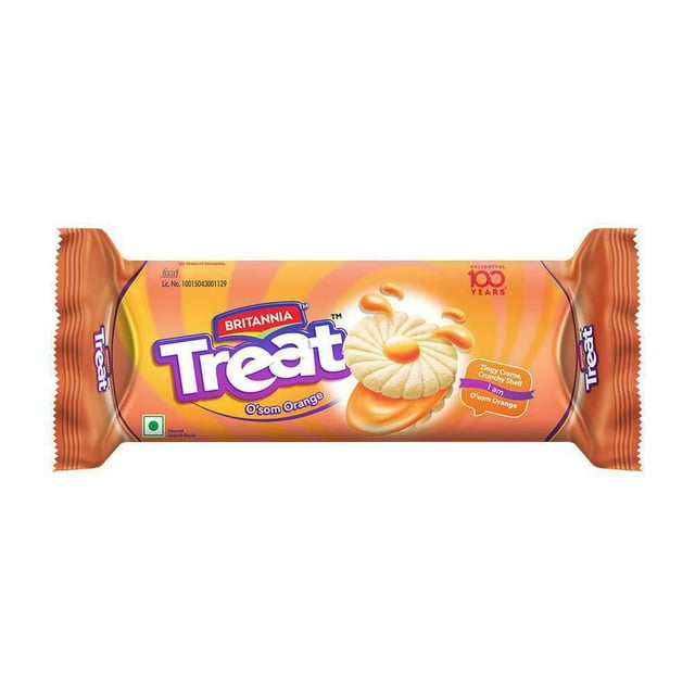 Britannia Orange Cream Treat Biscuits 100g