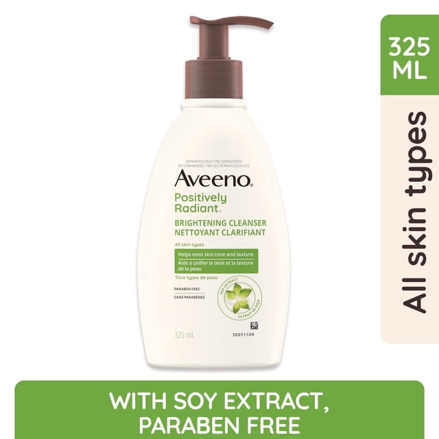 Aveeno Positively Radiant Brightening Cleanser, 180 g