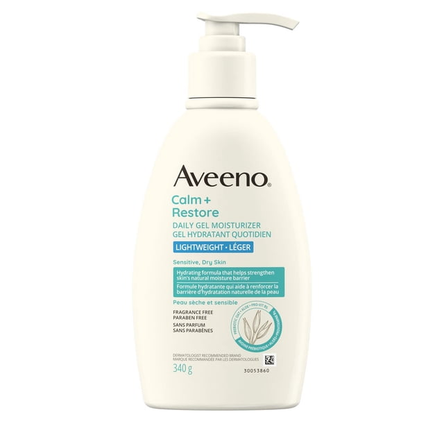 Aveeno Calm + Restore Prebiotic Oat Gel Moisturizer, 340 g