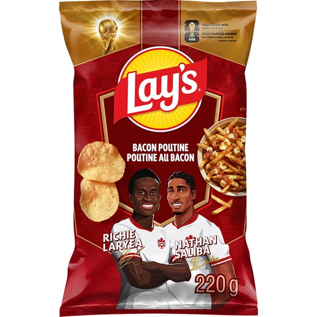 Lay's Bacon Poutine Potato Chips, 220 g