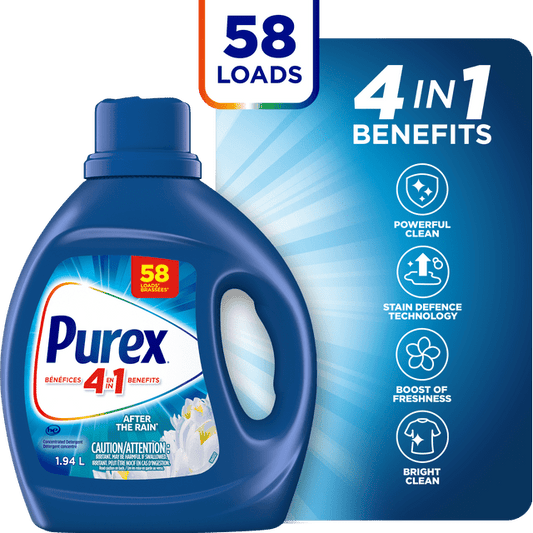 Purex 4 in 1 After The Rain Concentrated Liquid Laundry Detergent, 1940 g