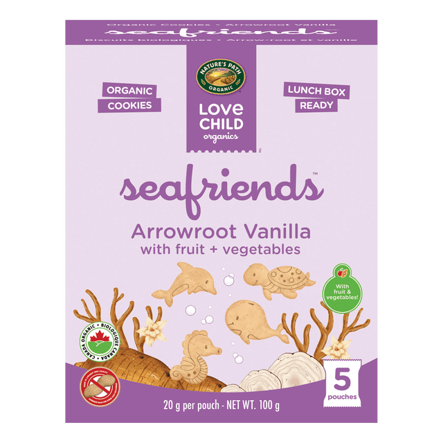 Love Child Organics Sea Friends Arrowroot Vanilla Cookies 100g
