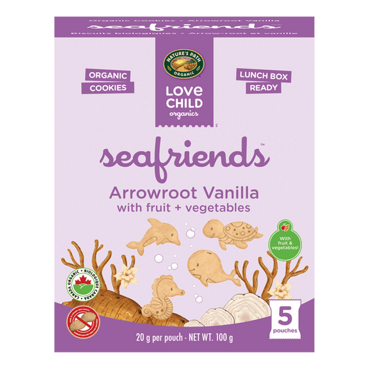Love Child Organics Sea Friends Arrowroot Vanilla Cookies 100g