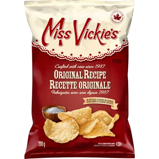Miss Vickie's Original Recipe Kettle Cooked Potato Chips, 200 g