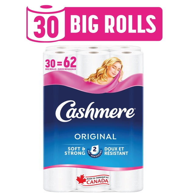 Cashmere 30 Big Rolls Toilet Paper, 6200 g, 30 Count