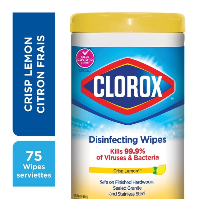 Clorox Lemon Fresh Disinfecting Wipes, 400 g, 75 Count