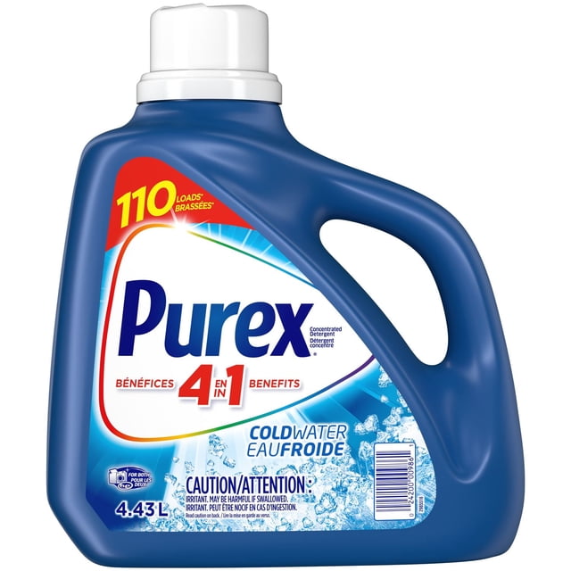 Purex 4 in 1 Coldwater Concentrated Liquid Laundry Detergent, 4430 g