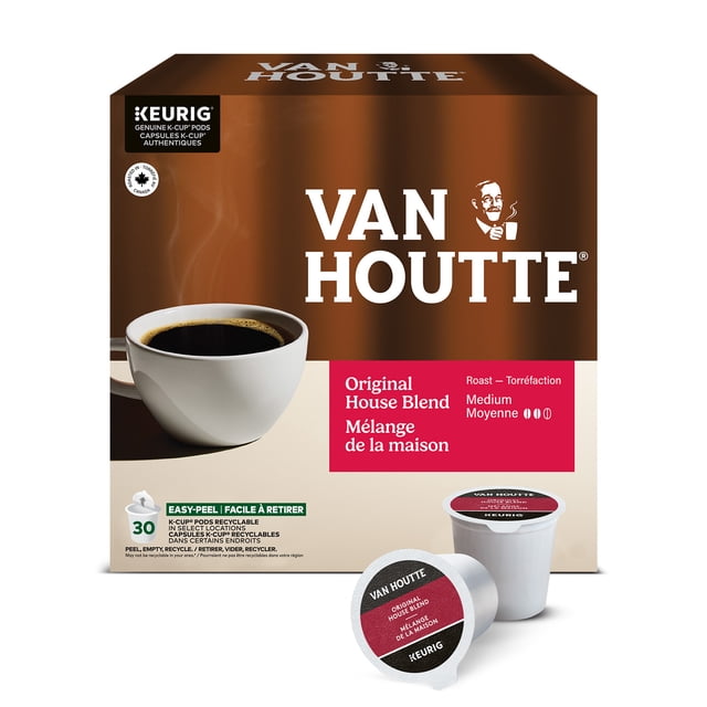 Van Houtte Original House Blend Medium Roast K-Cup Coffee Pods, 298 g, 30 Count