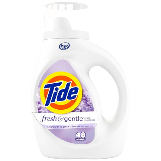 Tide Zero Soft Lavender Liquid Laundry Detergent, 1860 g
