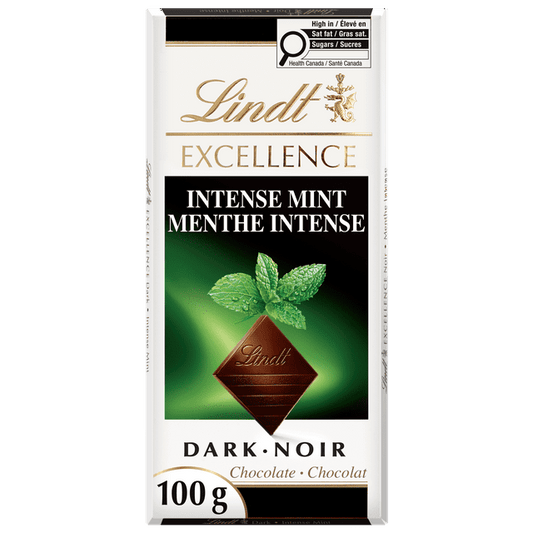 Lindt Excellence Intense Mint Dark Chocolate Bar 100g