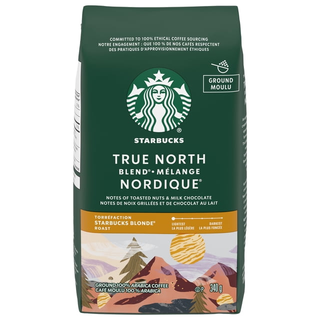 Starbucks True North Blend Blonde Roast Ground Coffee, 340 g