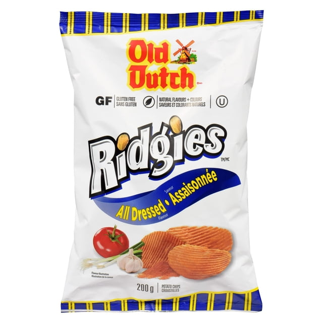 Old Dutch Ridgies All Dressed Potato Chips, 200 g