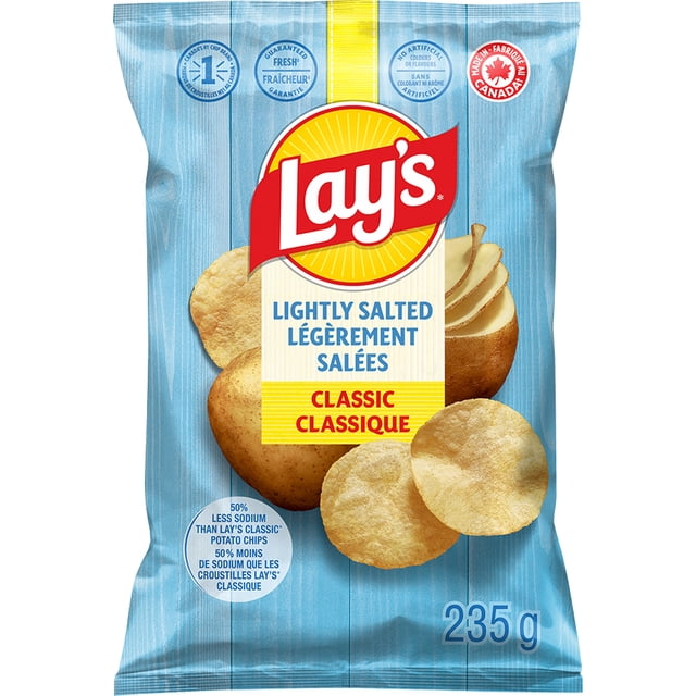 Lay's Lightly Salted Potato Chips, 235 g