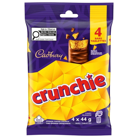 Cadbury Crunchie Chocolatey Candy Bars 176g