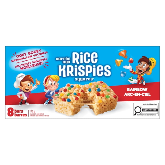Kellogg's Rice Krispies Candy Chip Squares Bars, 176 g, 8 Count