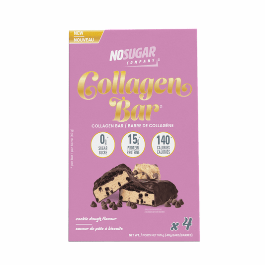 No Sugar Joybar Collagen Cookie Dough Snack Bars, 160 g, 4 Count