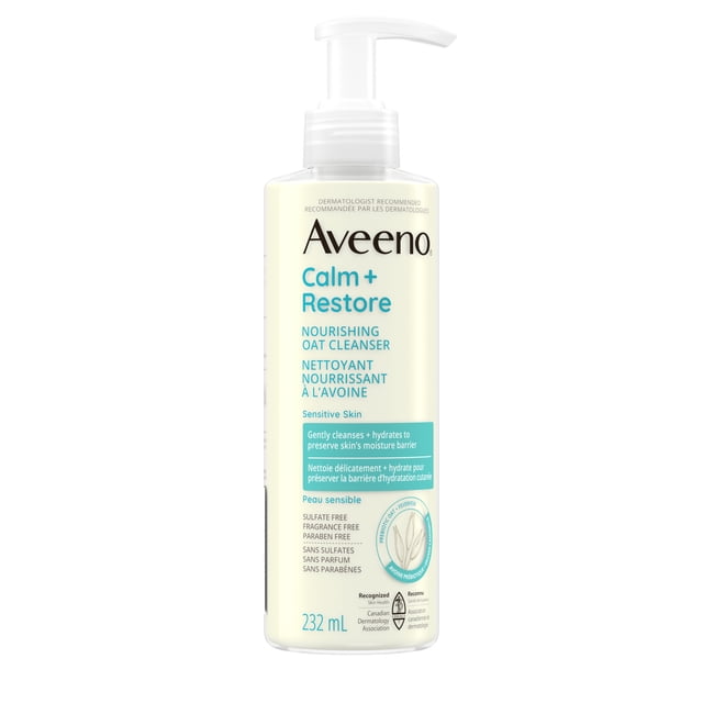 Aveeno Calm + Restore Nourishing Oat Facial Cleanser, 232 g
