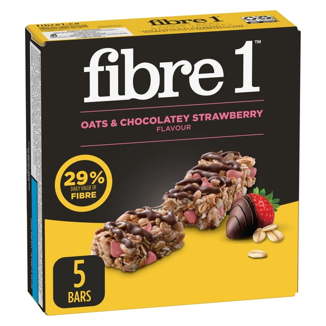 Fibre 1 Oats & Chocolatey Strawberry Cereal Bars, 175 g, 5 Count