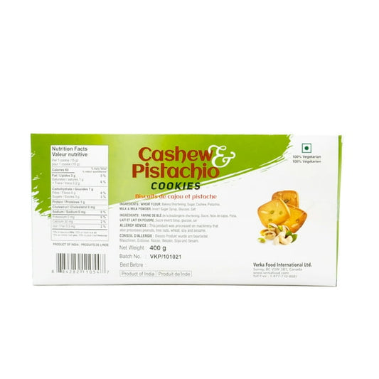 Verka Cashew Pistachio Kaju Pista Cookies 400g