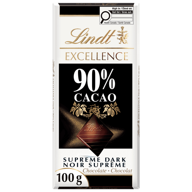 Lindt Excellence 90 Cacao Dark Chocolate Bar 100g