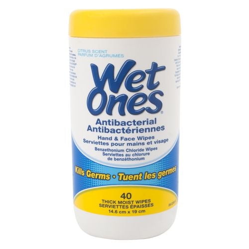 Wet Ones Antibacterial Citrus Hand Wipes, 350 g