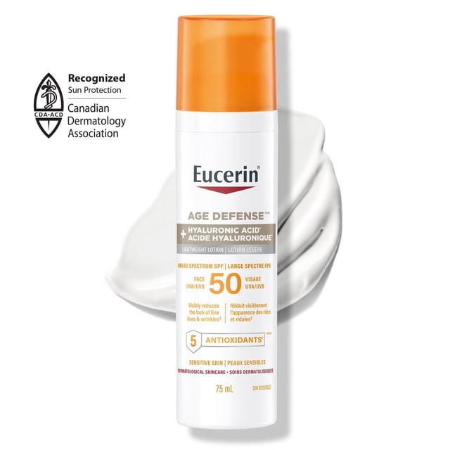 Eucerin Sun Age Defense SPF 50 Face Sunscreen, 75 g