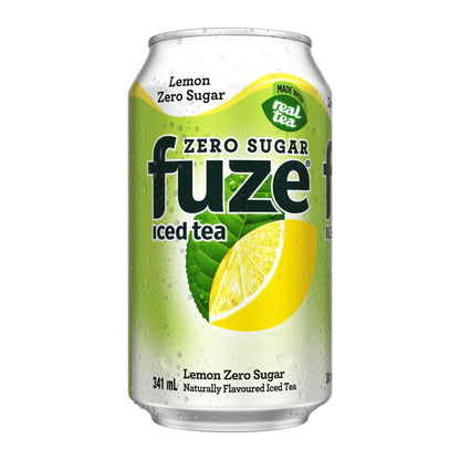 Fuze Iced Tea Zero Sugar Lemon Cans 341 mL - 12 Pack