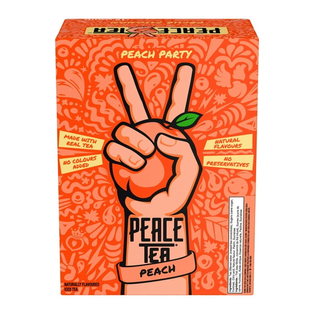 Peace Tea Peach Party Cans 341 mL - 12 Pack