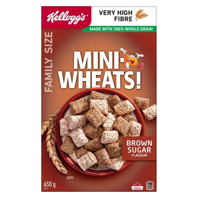 Kellogg's Mini-Wheats Brown Sugar Cereal, 650 g