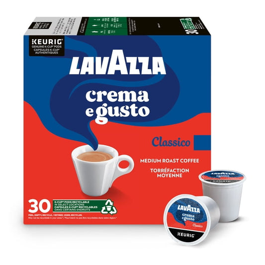 Lavazza Crema e Gusto K-Cup Coffee Pods 30 Count, 330 g, 30 Count