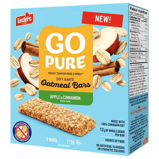 Go Pure Soft Baked Apple Oatmeal Bars, 175 g, 5 Count