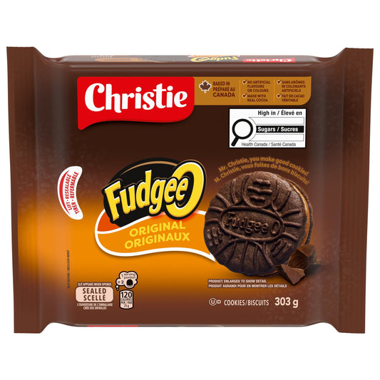 Fudgee-O Chocolatey Creme Filled Sandwich Cookies 303g