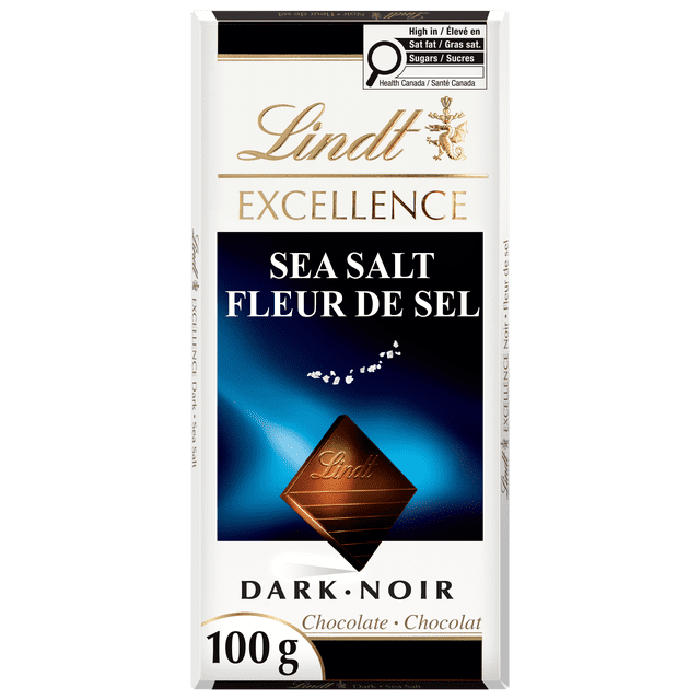 Lindt Excellence Sea Salt Dark Chocolate Bar 100g