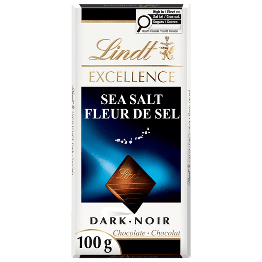 Lindt Excellence Sea Salt Dark Chocolate Bar 100g