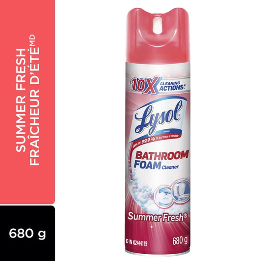 Lysol Summer Fresh Bathroom Cleaning Foam, 680 g